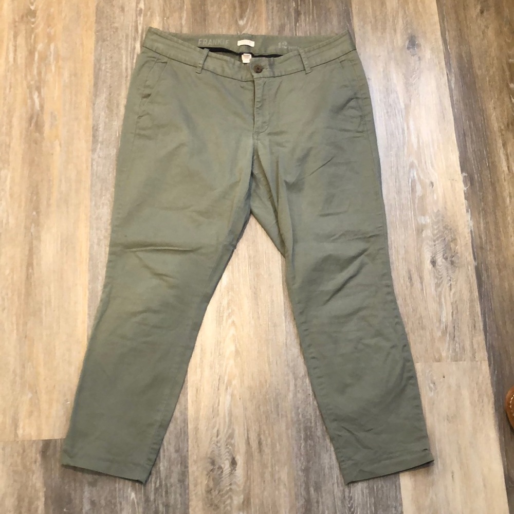 JCrew Frankie Chino Olive Green Khaki Pants